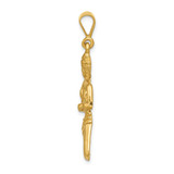 14k Satin Diamond-cut Virgo Zodiac Charm - C4-3EA03E4C-7532