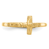 14K Satin Finish Childs Crucifix Ring