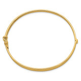 14k Satin Finish Graduated 8.00mm Hinged Oval Bangle Bracelet
