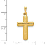 14k Satin Latin Cross Pendant