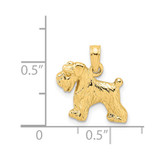 14k Schnauzer Dog Pendant