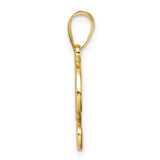 14K Script Letter F Initial Pendant