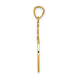 14k Scroll Design Cross Pendant
