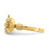 14K Shackle w/ Rope Edge Ring (Size 7)