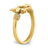 14K Shackle w/ Rope Edge Ring (Size 7)