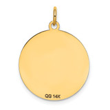 14k Siberian Husky Disc Charm