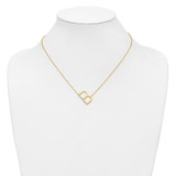 14K Sideways Diamond Initial B Necklace