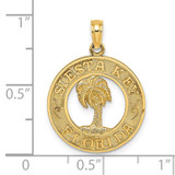 14K SIESTA KEY FLORIDA  w/Palm Tree Circle Charm