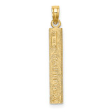 14k Six Inch Ruler Charm