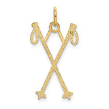 14k Ski Poles Charm