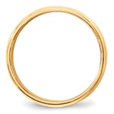 10k Yellow Gold 8mm Milgrain Half Round Wedding Band Size 14