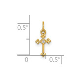 14k Small Diamond Budded Cross Pendant - PM-DF754207-7255