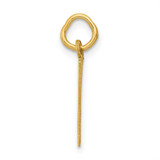 14k Small Elongated Number 17 Charm