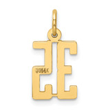 14k Small Elongated Number 35 Charm