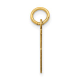 14k Small Elongated Number 5 Charm