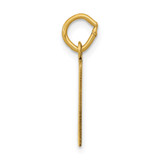 14k Small Elongated Number 50 Charm