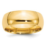 10k Yellow Gold 8mm Standard Weight Comfort Fit Wedding Band Size 11