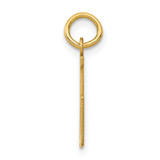 14k Small Elongated Number 75 Charm