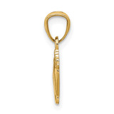 14k Small Feet Pendant