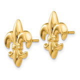 14k Small Fleur-De-Lis Earring