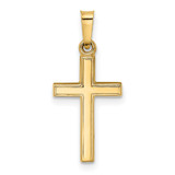 14k Small Hollow Cross Charm