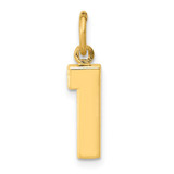 14k Small Polished Number 1 Charm - SP-00C276FB-9255
