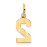 14k Small Polished Number 2 Charm - SP-B3CEA01B-7585