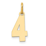 14k Small Polished Number 4 Charm - LS-4D18E7A4-7749