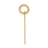 14k Small Polished Number 61 Charm