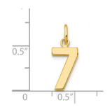 14k Small Polished Number 7 Charm - SP-A93BC050-2341