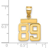 14k Small Polished Number 89 Charm - SP-3F76292B-6611
