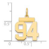 14k Small Polished Number 94 Charm