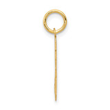 14k Small Satin Number 25 Charm