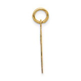 14k Small Satin Number 28 Charm