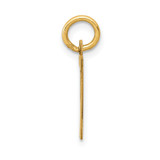 14k Small Satin Number 7 Charm