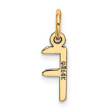 14k Small Slanted Block Letter F Initial Charm