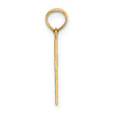 14K Small Textured Cross Charm