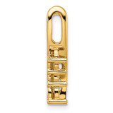 14k Small Three Stone Curved Bar Pendant Mounting