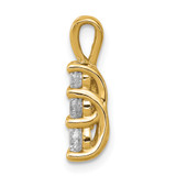 14k Small Three Stone Pendant Mounting