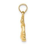 14K Snowboarder Charm