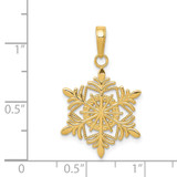 14k Snowflake Pendant - K4-339B9355-1173