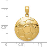14k Soccer Ball Pendant - K3-2A9AF88A-5810
