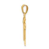 14k Solid Engravable Boy in Overalls with Hat on Left Charm - XK-D54A85A0-5511