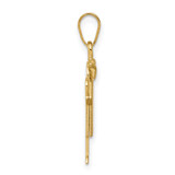 14k Solid Engravable Boy with Hat on Right Charm - XK-D408E780-9039