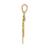 14k Solid Engravable Boy with Hat on Right Charm - XK-F0612229-8347