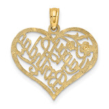 14k Solid HAPPY BIRTHDAY Heart Charm