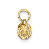 14K Solid Polished 3-D Dumbbell Charm