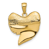 14K Solid Polished 3-D Shark Tooth Pendant - C2-A4957BD4-8587