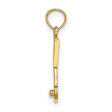 14K Solid Polished 3-D Tennis Racquet Charm - D1-45E2F5ED-6592