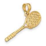 14K Solid Polished 3-D Tennis Racquet Charm - D1-9F5DC269-2288